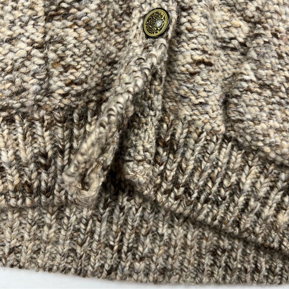 Aritzia Wilfred Free Nord Wool Alpaca Cardigan size L Red Gray Academia Cozy - Picture 9 of 9